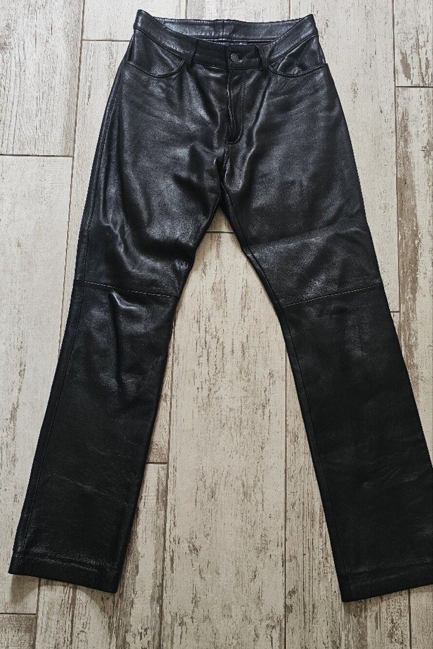 Gap Black Leather Jeans - Classic Moto Style - Vintage 90's! Size 6